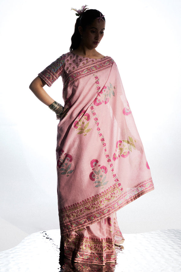 Block-Printed Jamni Saree