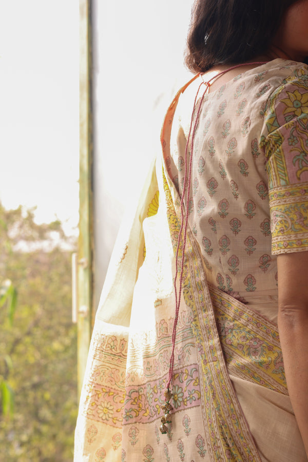 Block-Printed Jamni Saree