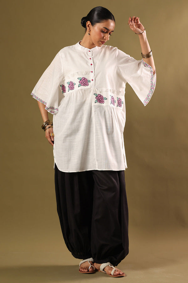 Hand-Block Printed Gulab Shirt