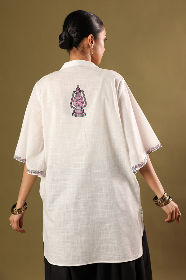 Hand-Block Printed Gulab Shirt