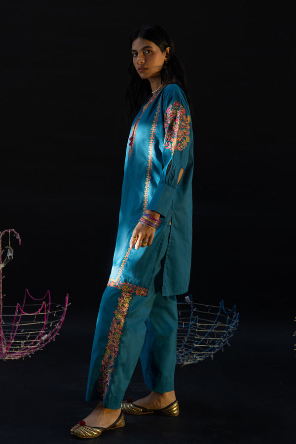 Embroidered Mehr Set