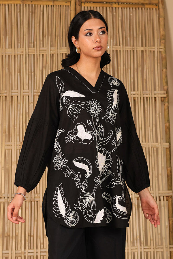 Embroidered Zouk Top