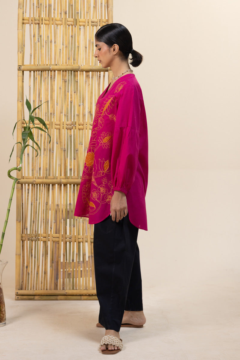 Embroidered Zouk Top