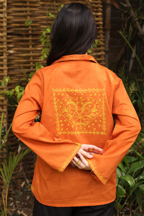 Embroidered Zouk Top