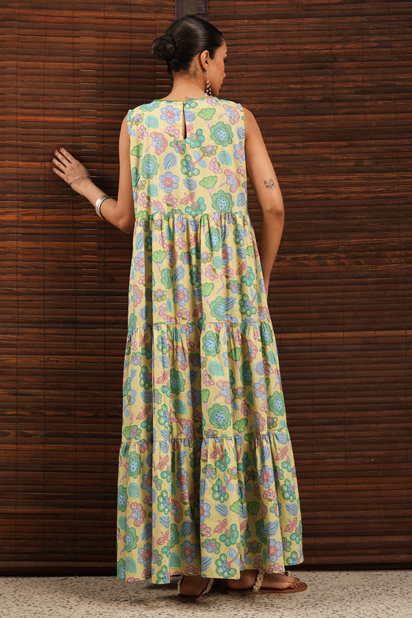 Printed Crazy Crochet Dress