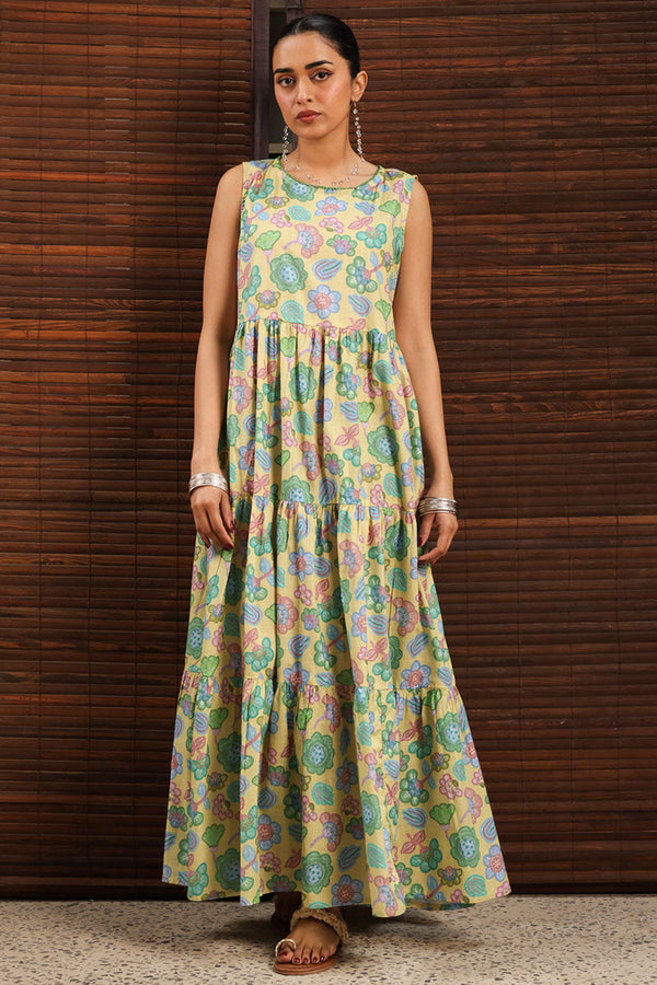 Printed Crazy Crochet Dress