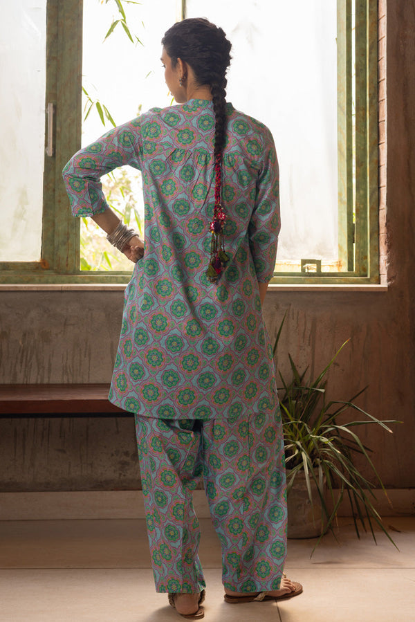 Printed Crochet Duo Set