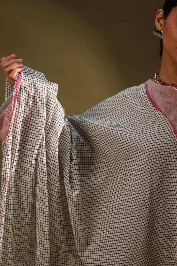 Blush Grid Dupatta