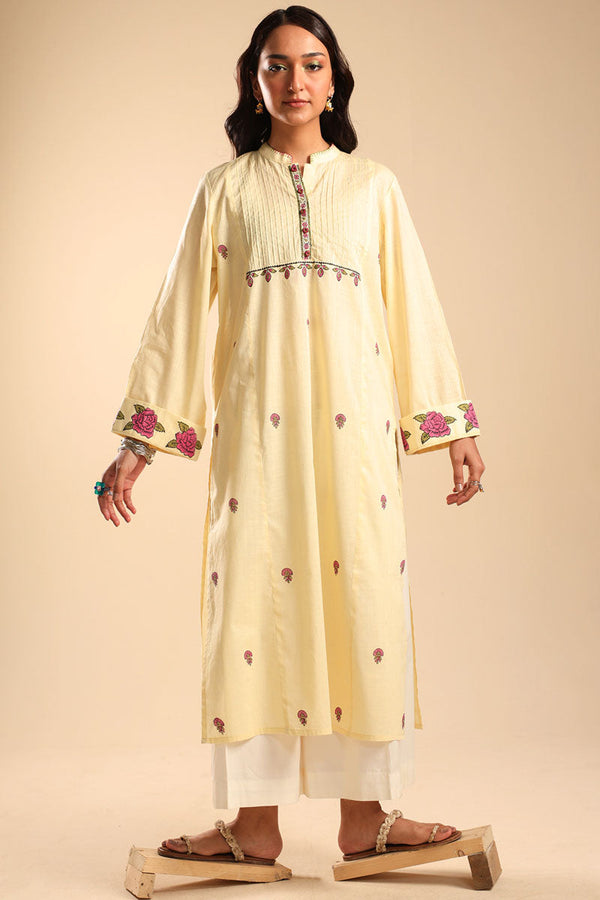 Rose Block Printed Kurta