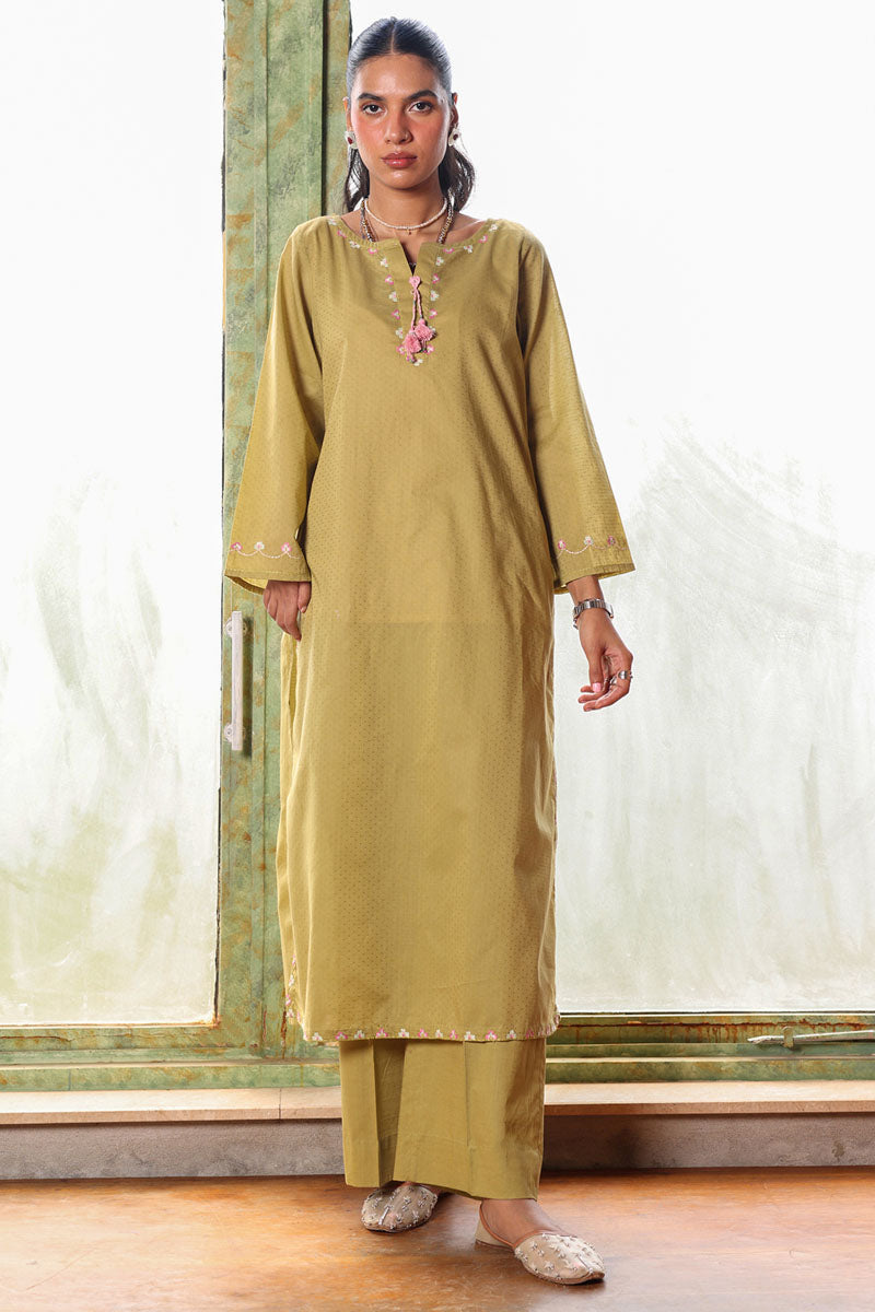 Minimal Embroidered Wrapped Duo
