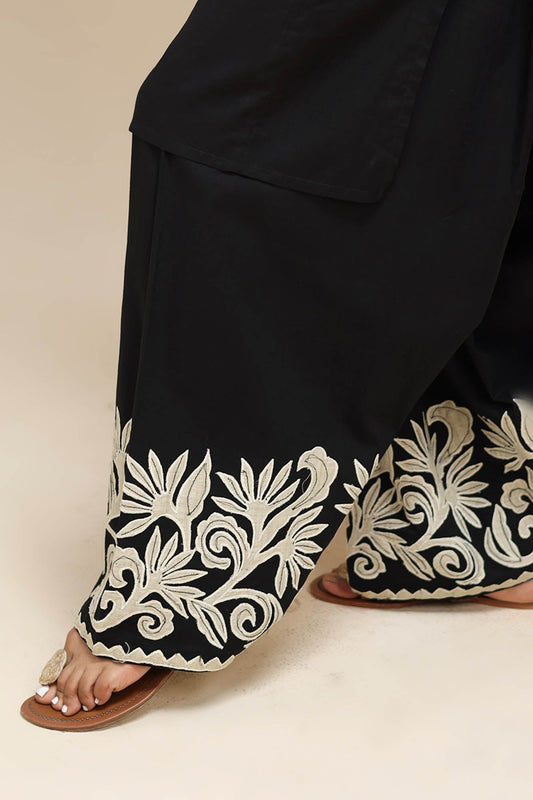 Midnight Bloom Appliqué Co-Ord Set