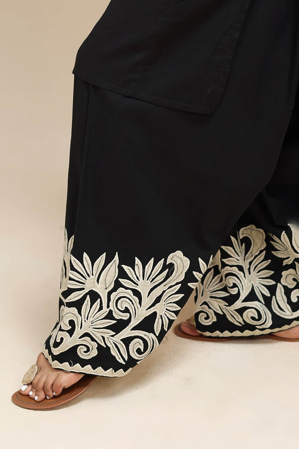 Midnight Bloom Appliqué Co-Ord Set