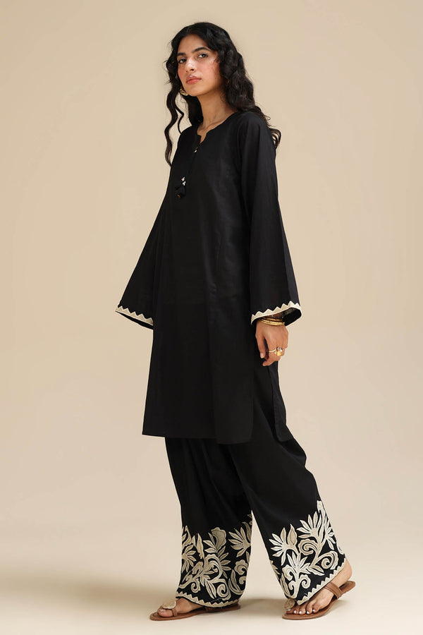 Midnight Bloom Appliqué Co-Ord Set