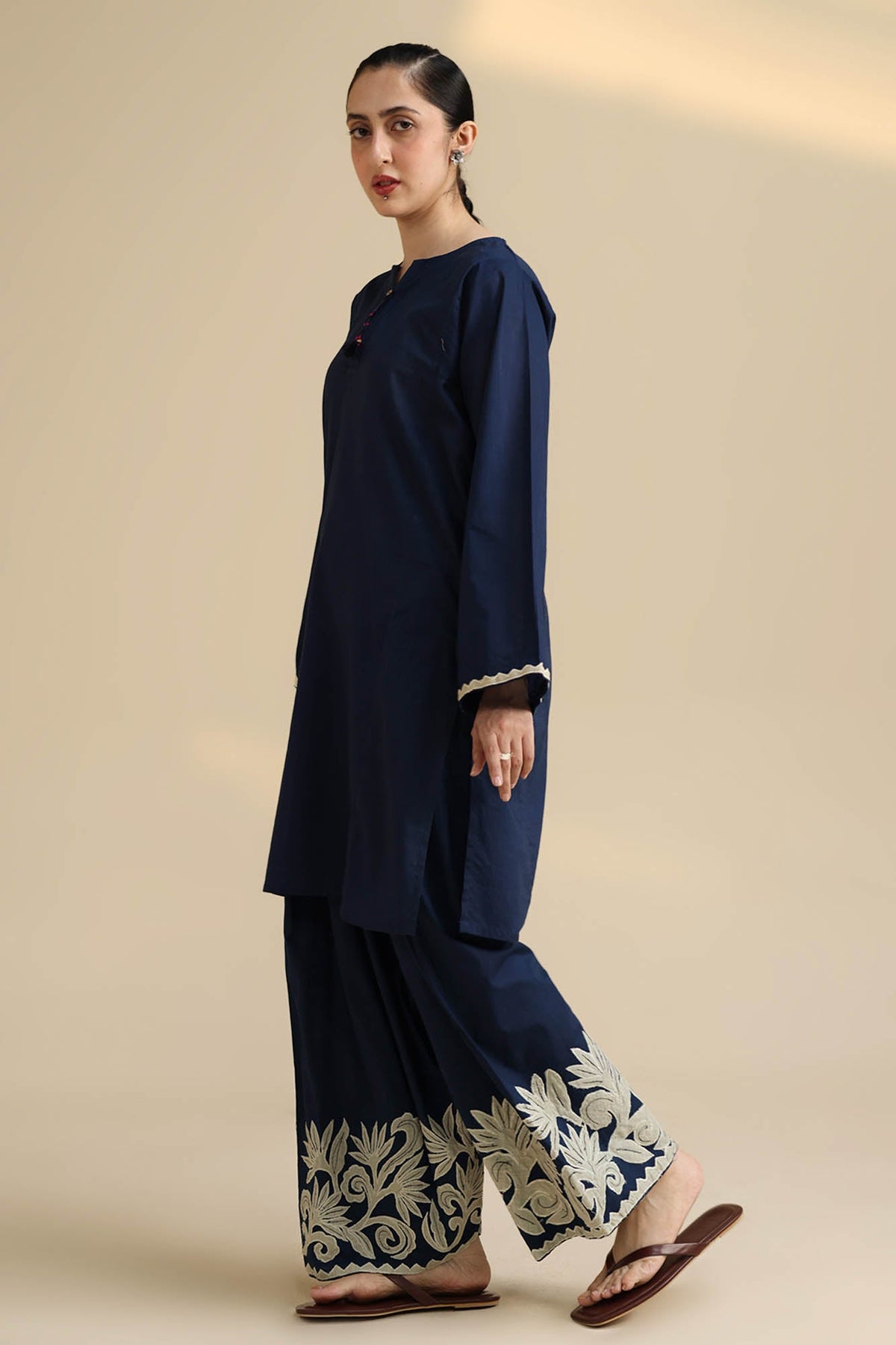 Midnight Bloom Appliqué Co-Ord Set