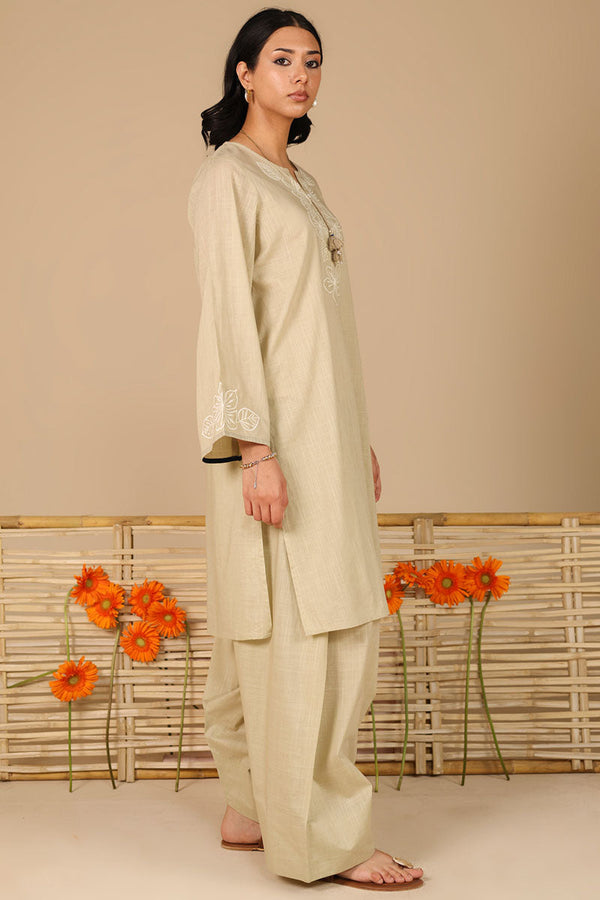 Ivory Embroidered Set