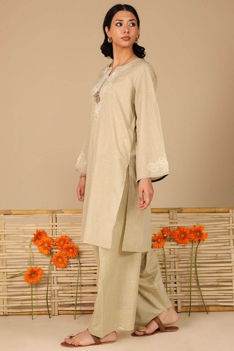 Ivory Embroidered Set