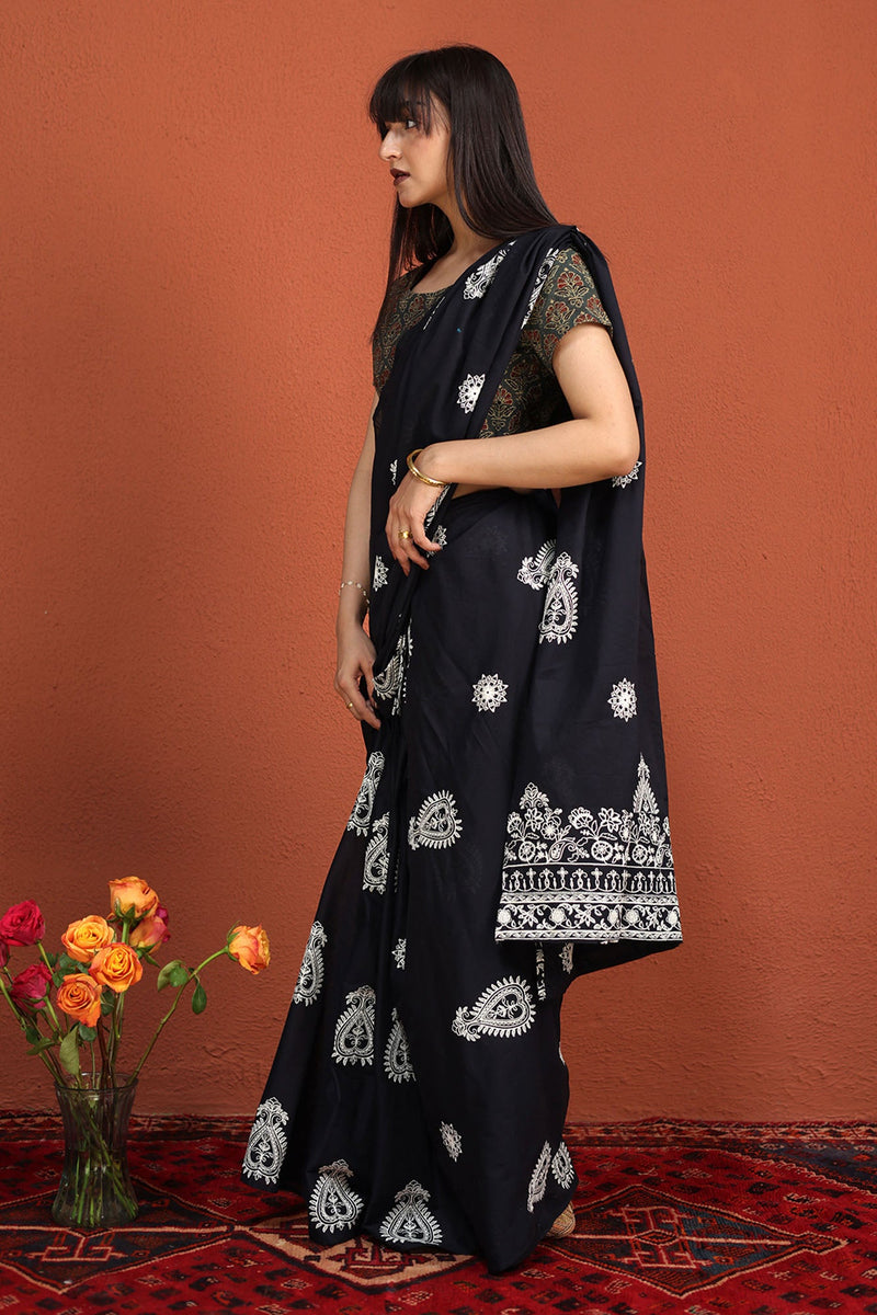 Midnight reverie Saree