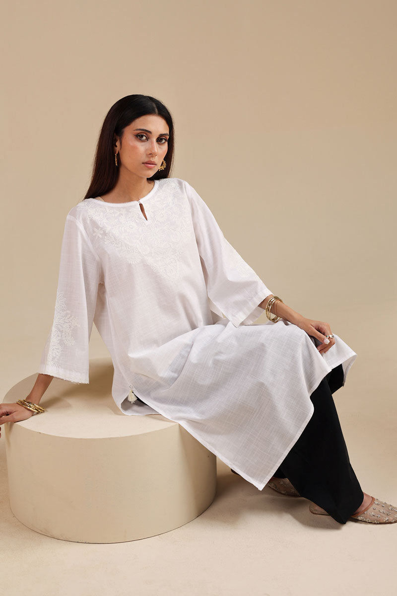 Ivory Garden Embroidered Shirt