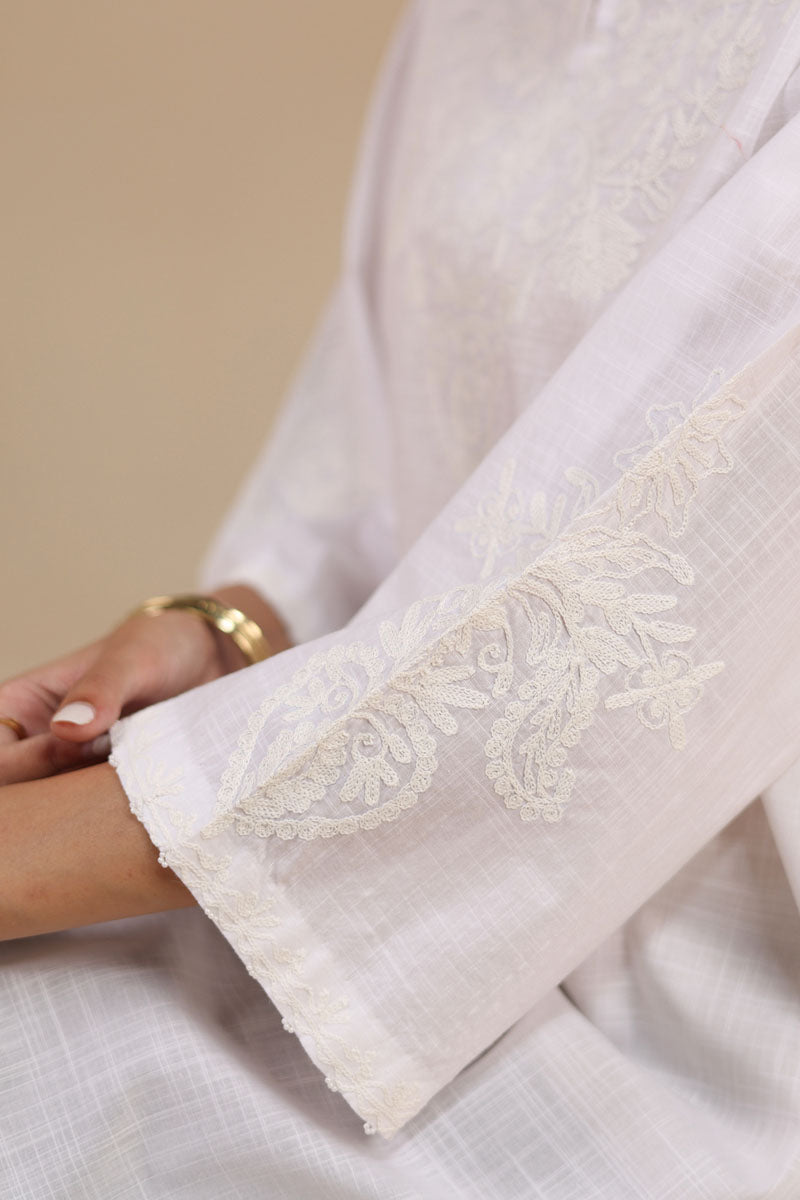 Ivory Garden Embroidered Shirt
