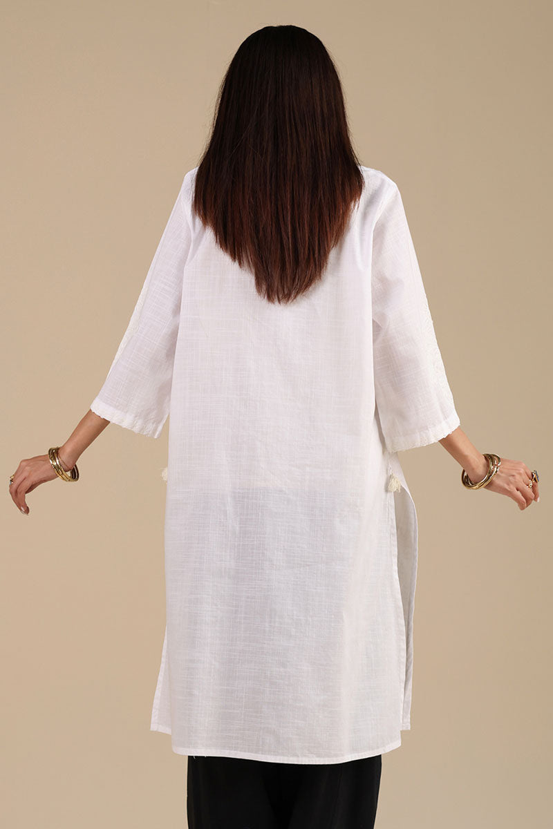 Ivory Garden Embroidered Shirt
