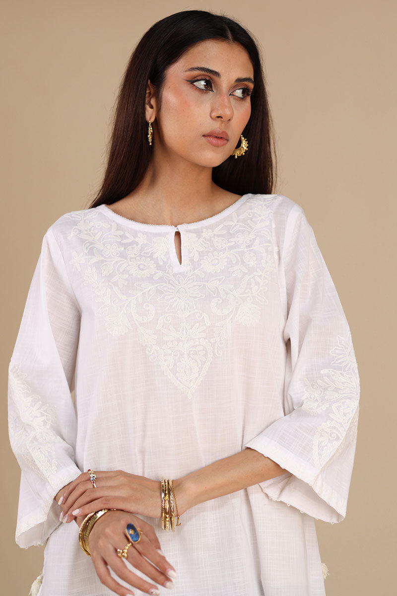 Ivory Garden Embroidered Shirt