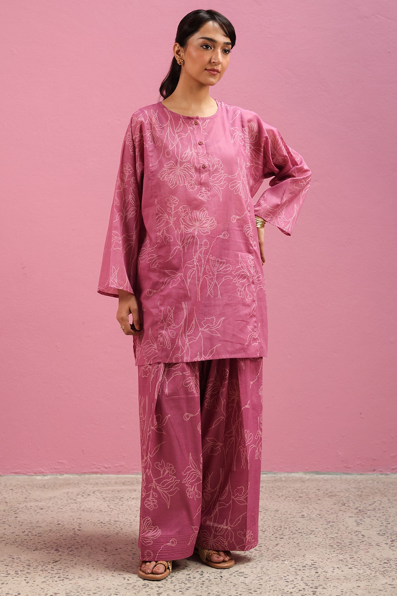 Phool Printed Farshi Set