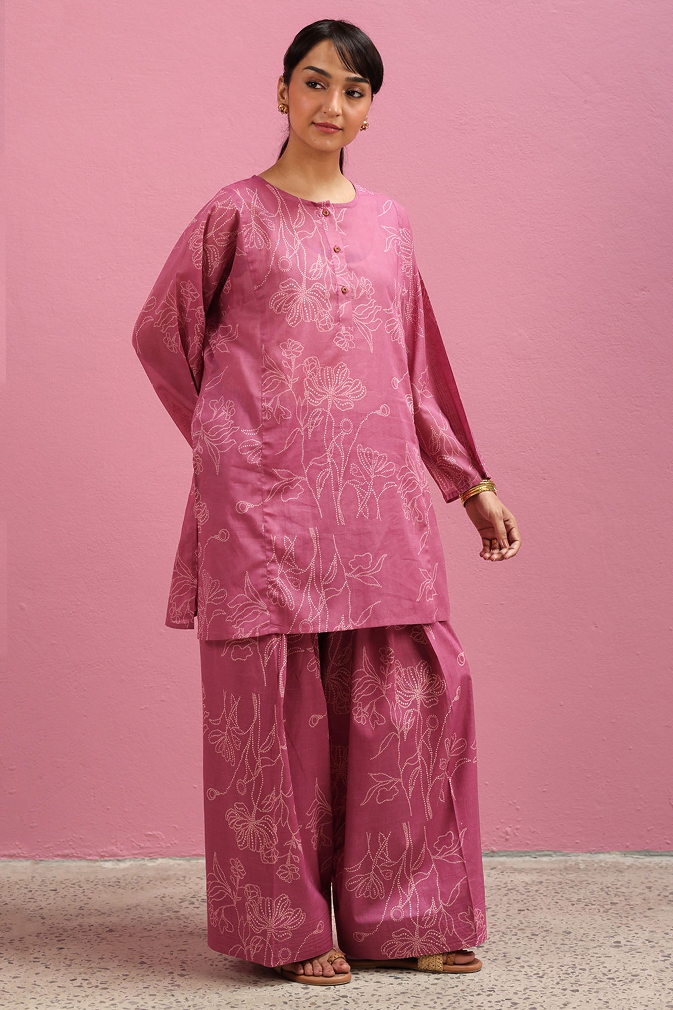 Phool Printed Farshi Set