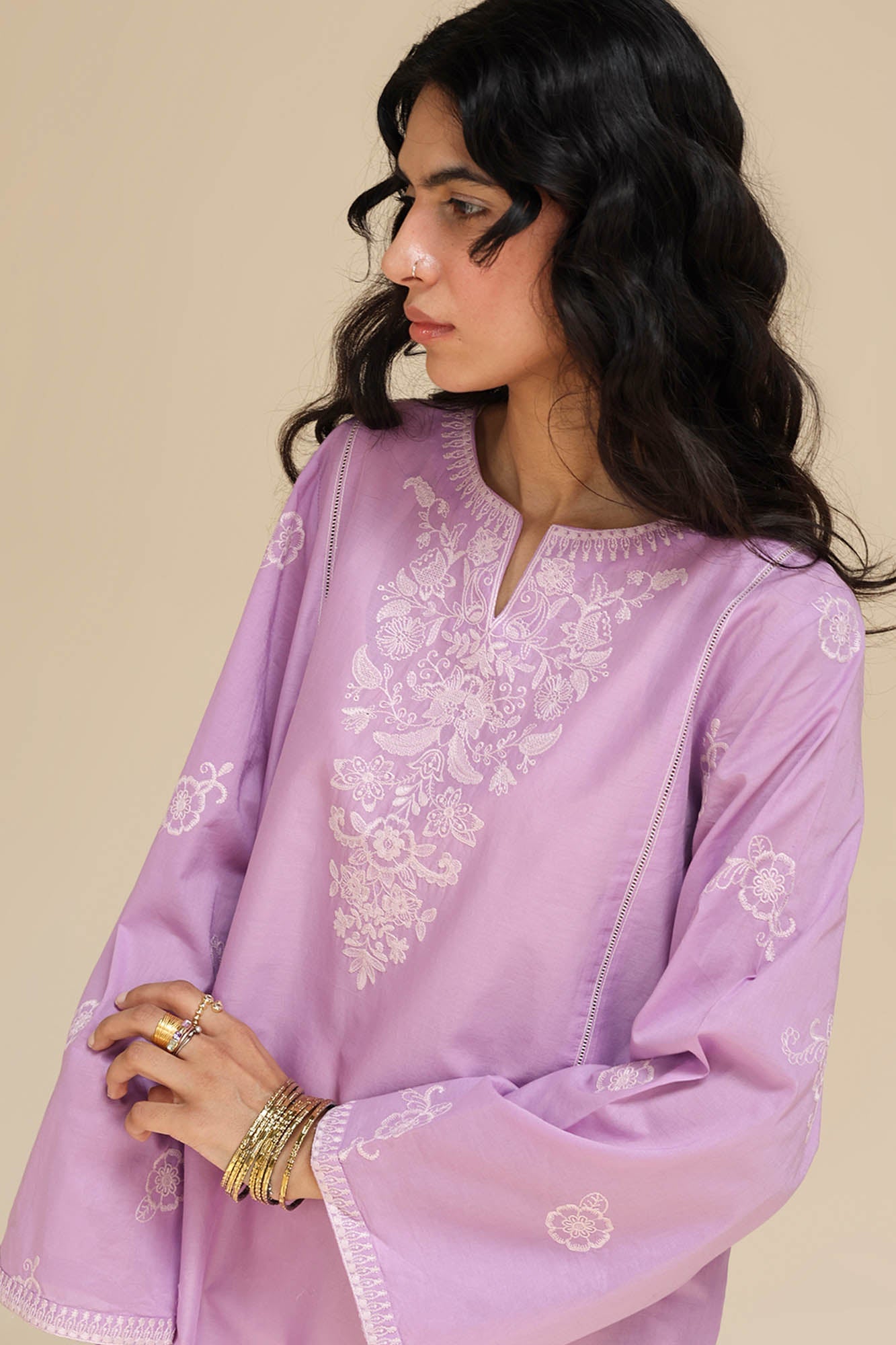 Petal Reverie Embroidered Kurta