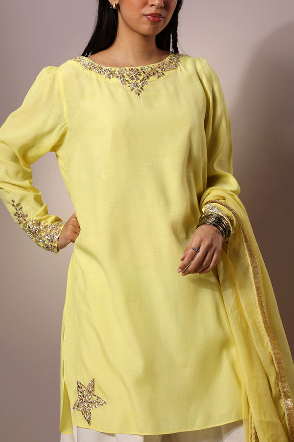 Gota Kari 3-Piece Sharara Set