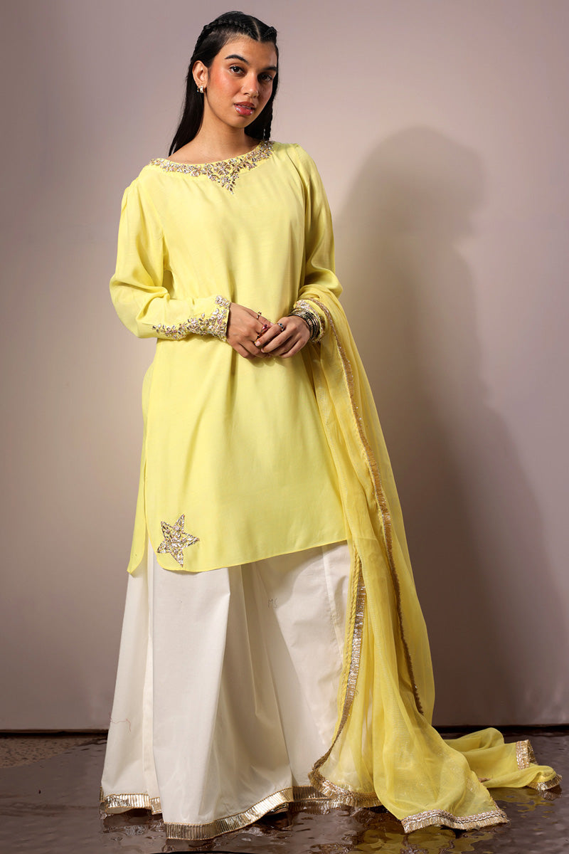 Gota Kari 3-Piece Sharara Set