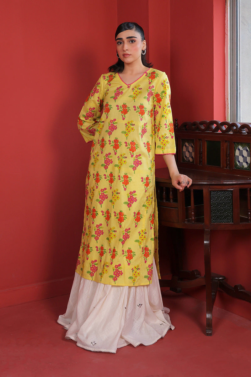 Tropic Splendour Handblocked Kurta