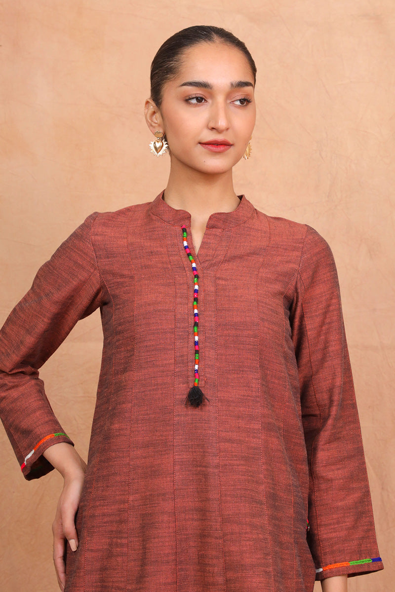 Whimsical Diaries Kurta Rust