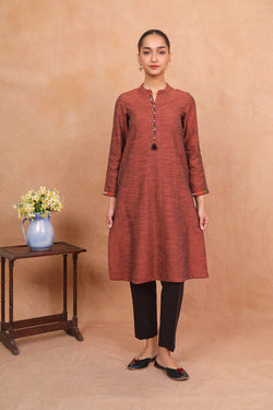 Whimsical Diaries Kurta Rust