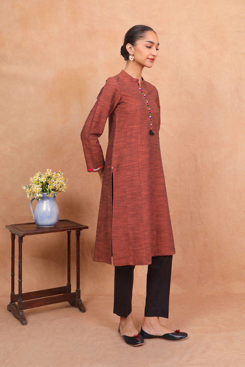 Whimsical Diaries Kurta Rust