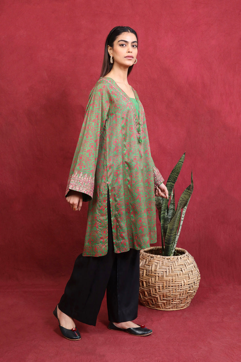 Ethnic Geo Green Kurta Generation International Ethnic Geo Green Kurta Generation International