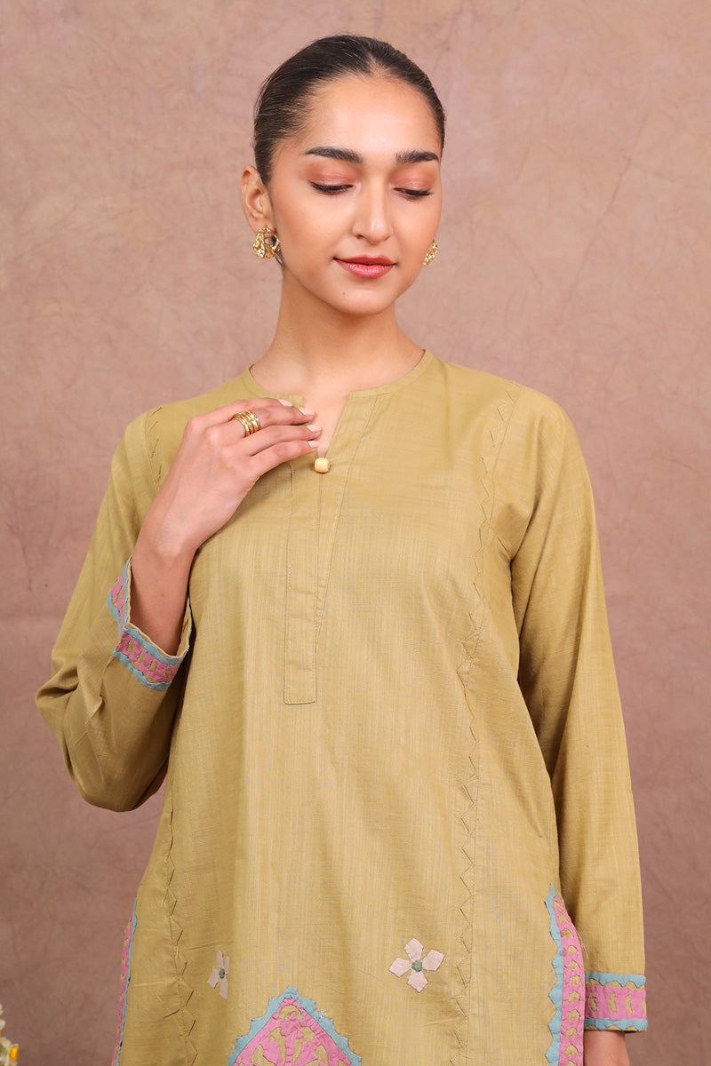 Thar Carvan Kurta Green