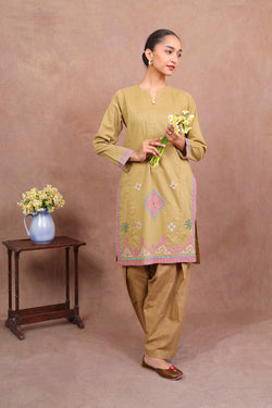 Thar Carvan Kurta Green