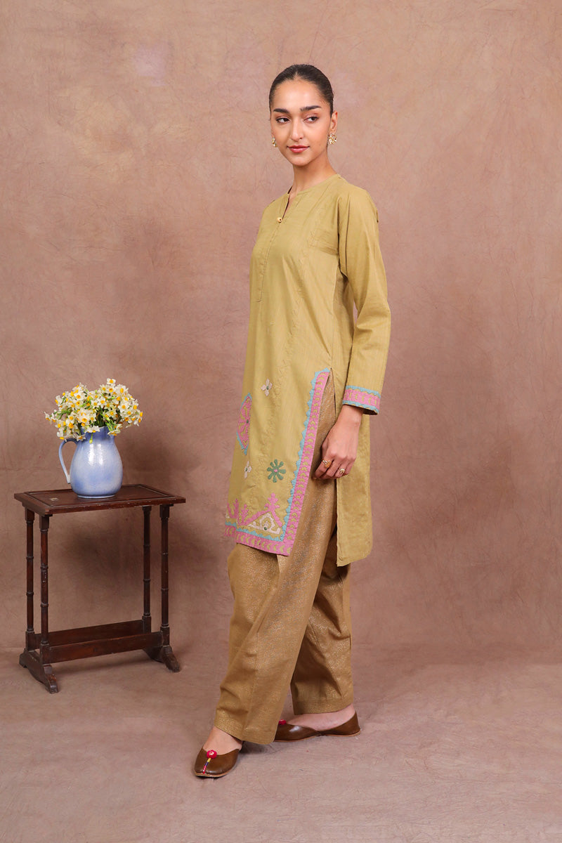 Thar Carvan Kurta Green