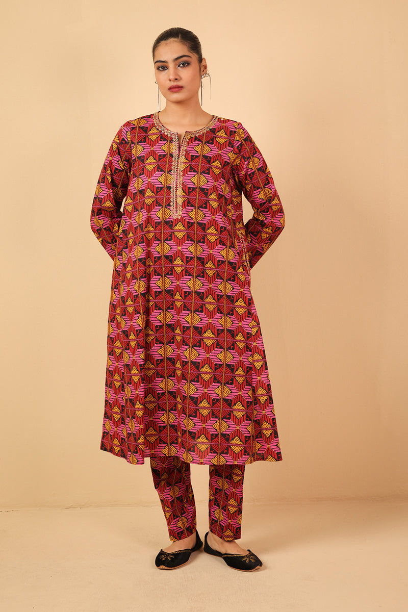 Embroidered Gulkari 2 Piece