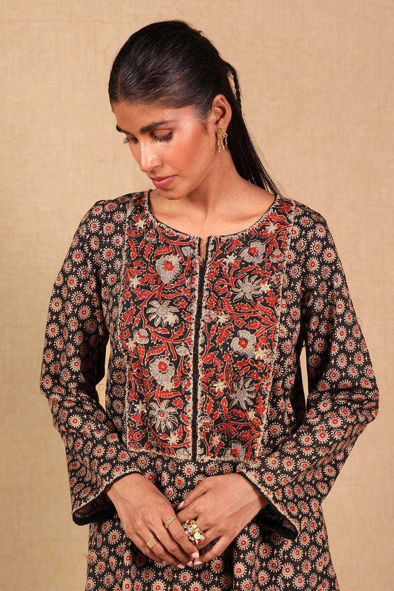 Print Blocked Shahgul 2 Piece