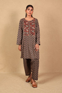 Print Blocked Shahgul 2 Piece