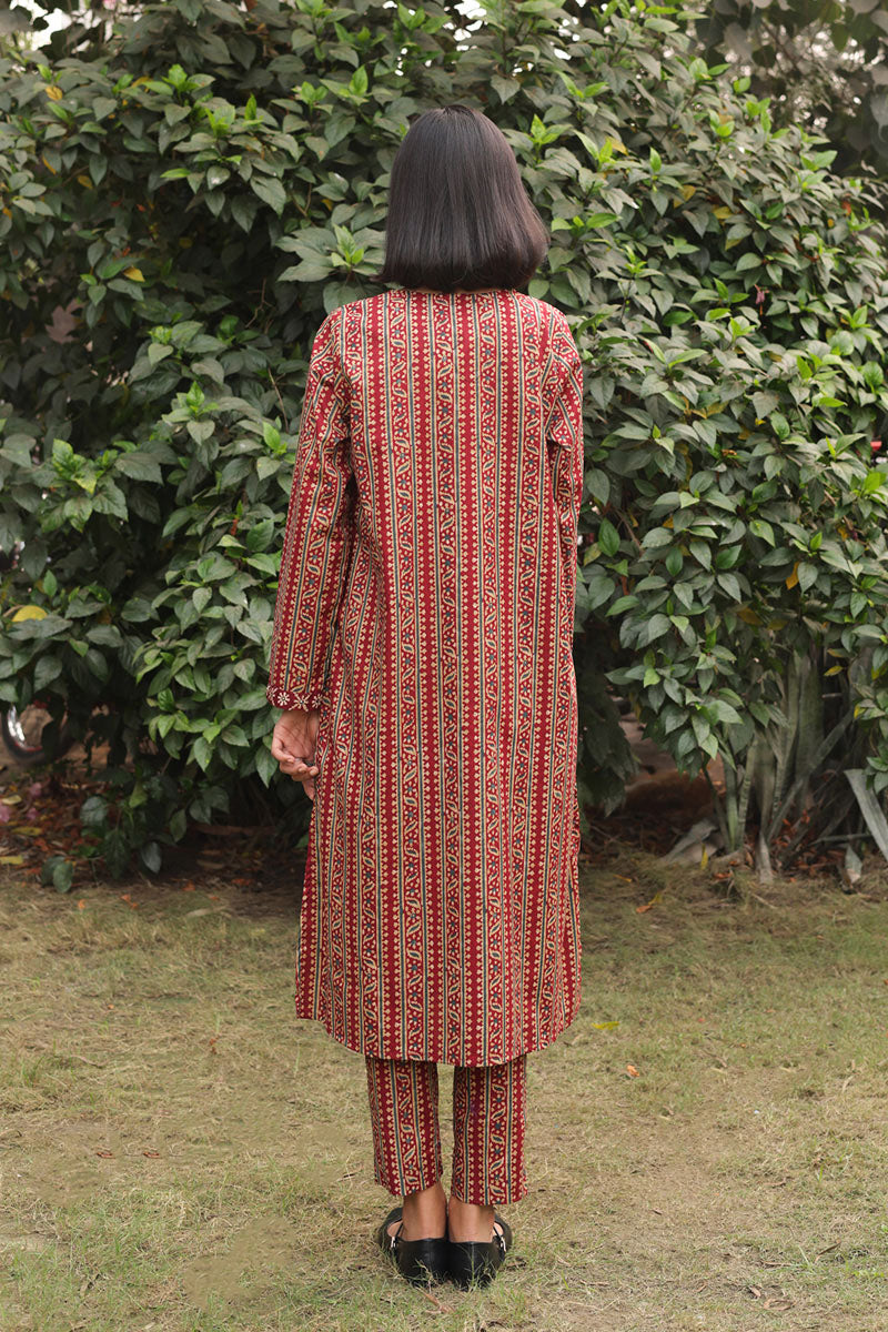 Mysore Printed Striped Set