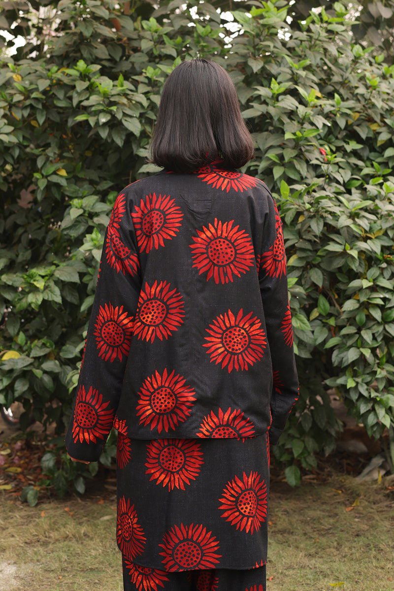 Sunflowers Zippered Jacket