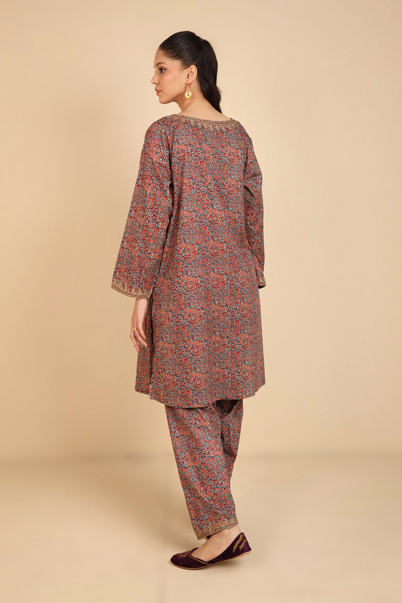 Bagru Embroidered 2-Piece