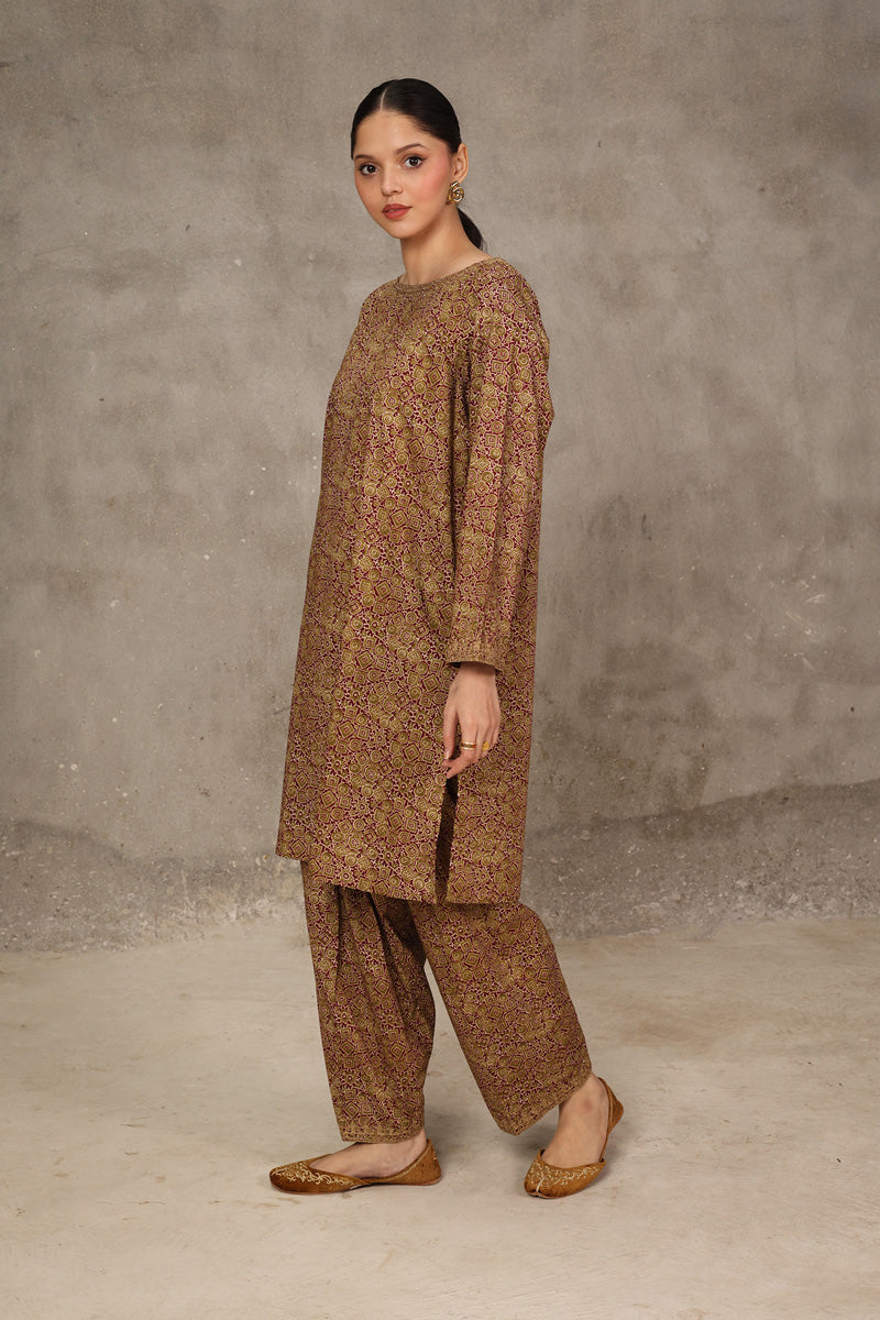 Bagru Embroidered 2-Piece