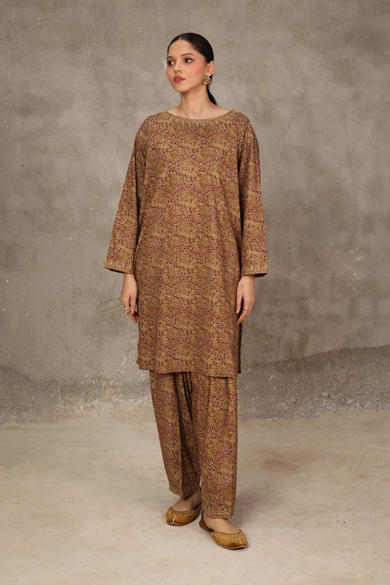 Bagru Embroidered 2-Piece