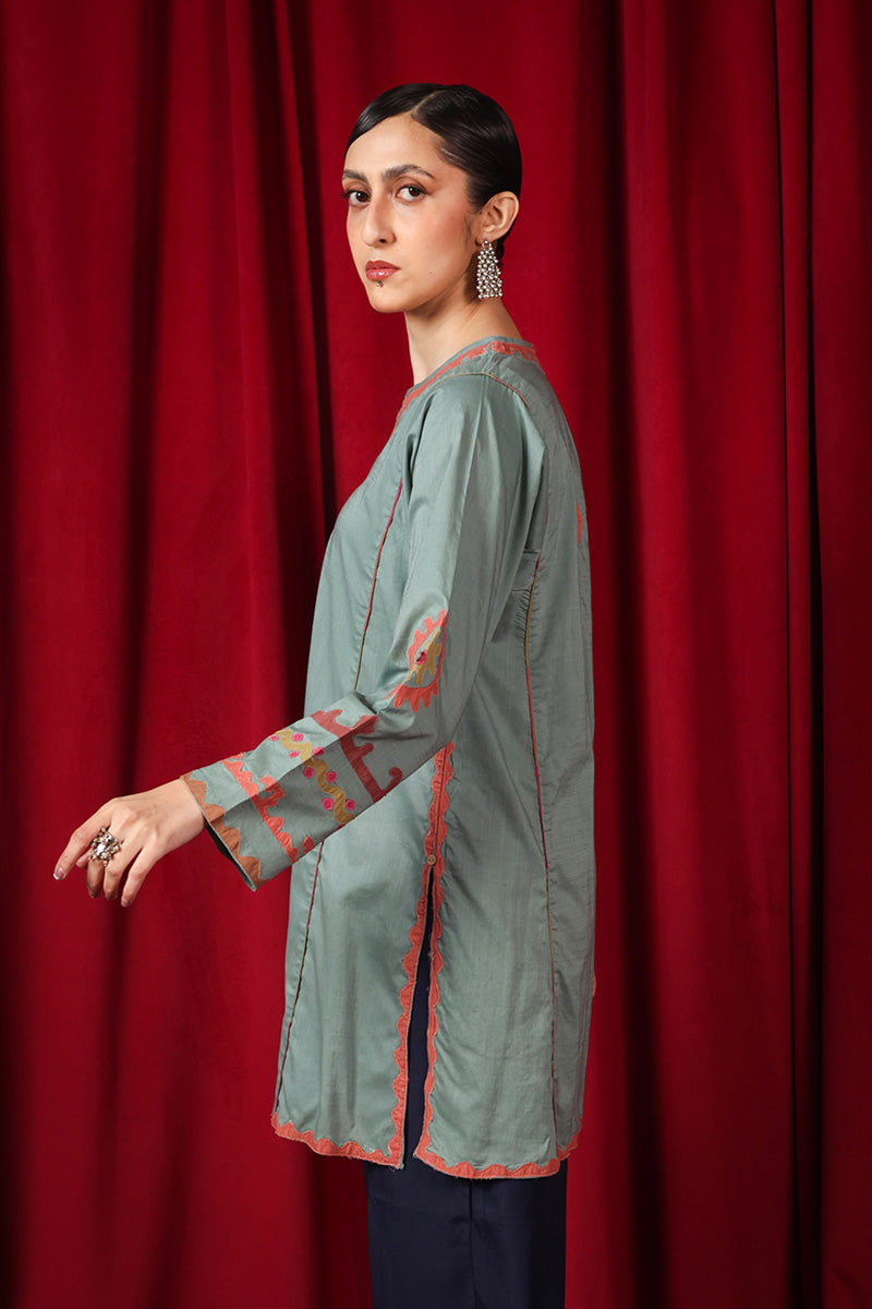 African Collage Applique Kurta