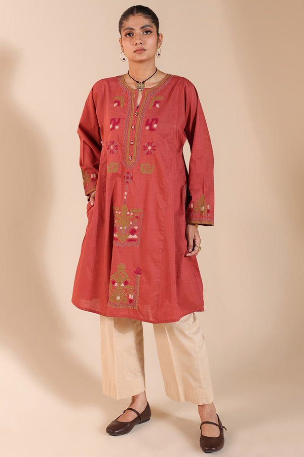 African Collage Appliqued Kurta