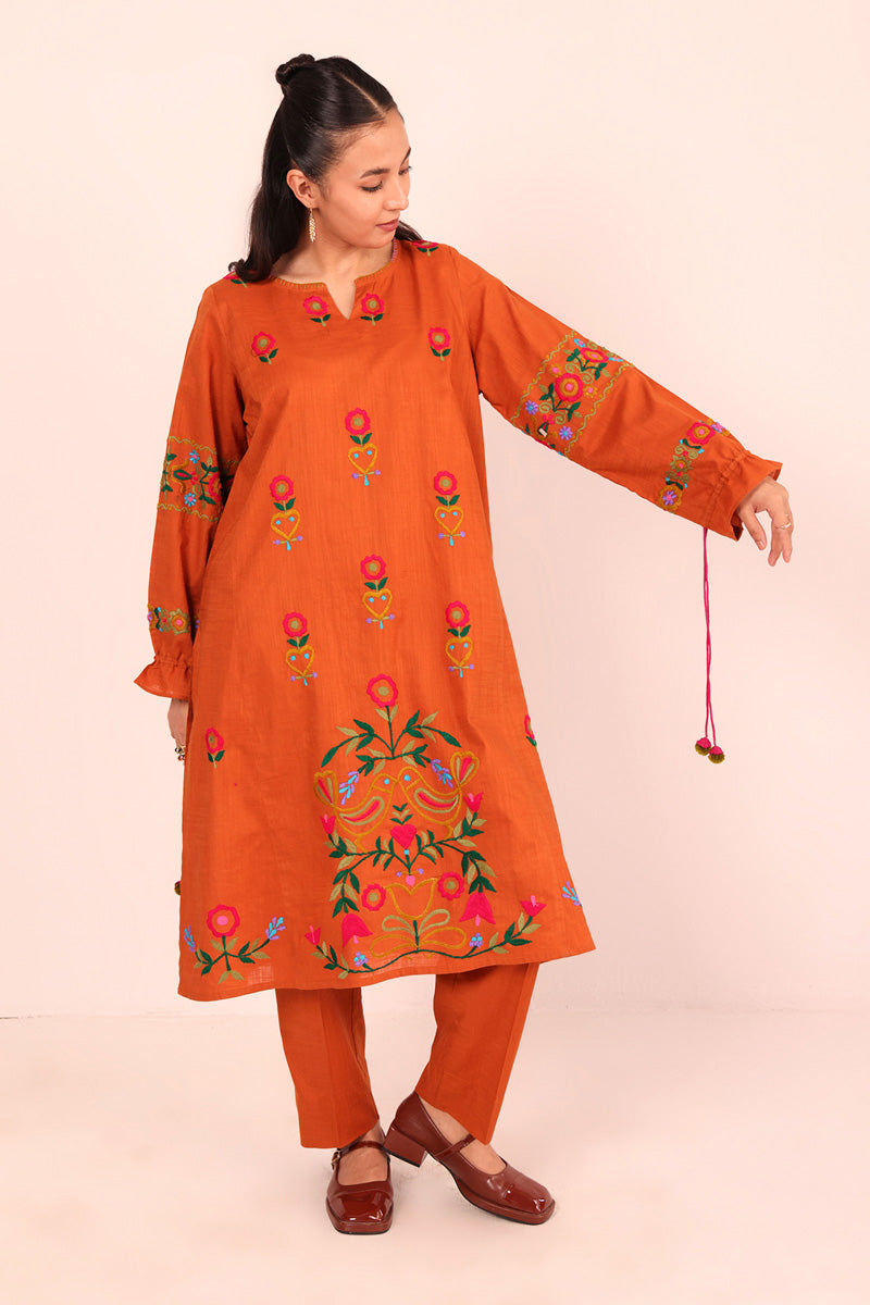 Embroidered Ghazni Folk 2 Piece