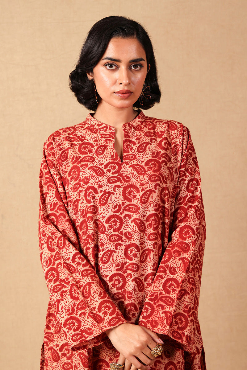 Mahi Mehr Ajrak Twin-Piece